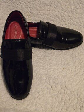 Kids' Bruno Magli Size 12 Black Dress Shoes